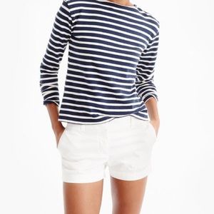 J. Crew White 3” Chino Shorts
